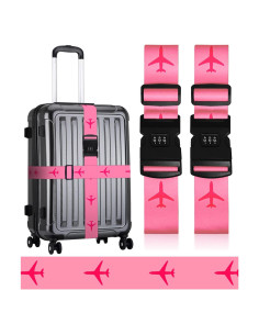 Correa de Equipaje Rosa Stanoha Ajustable con Cerradura