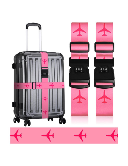 Correa de Equipaje Rosa Stanoha Ajustable con Cerradura