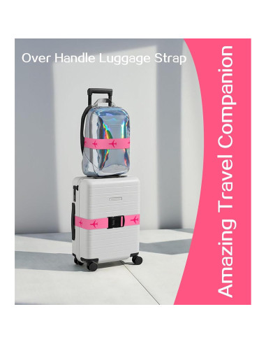Correa de Equipaje Rosa Stanoha Ajustable con Cerradura