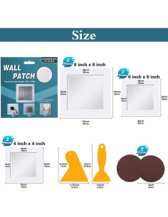 Kit de Reparación de Paneles de Yeso Tahikem 6 Pcs 4-6-8" 2