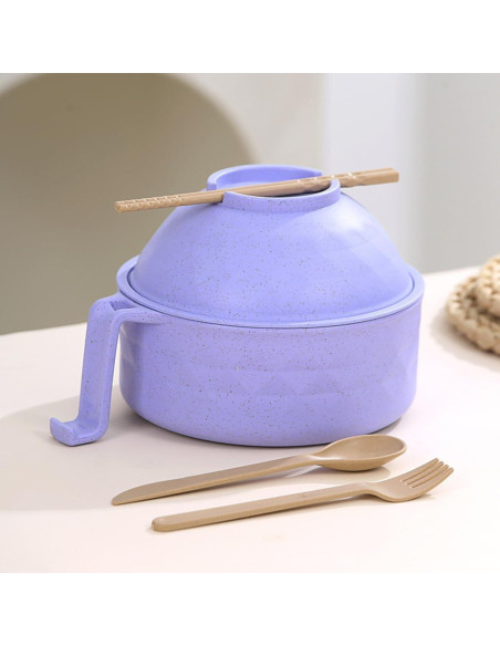 Juego de Tazones de Ramen MIUVA 820ml 2 Piezas Púrpura-Rosa