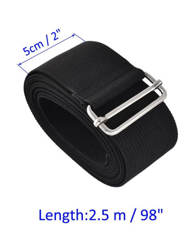 Correa de Equipaje Nylon M METERXITY 250 cm Negro