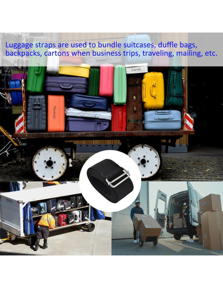 Correa de Equipaje Nylon M METERXITY 250 cm Negro