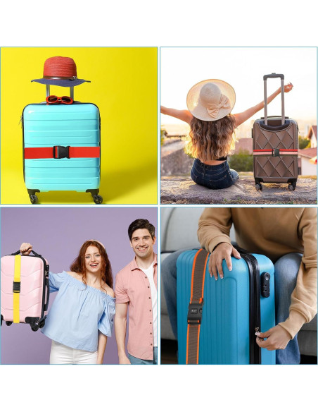 Correas de Equipaje PATIKIL Ajustables con Candado 100-200cm