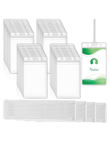 200 Etiquetas de Equipaje Transparentes Zonon ID a Prueba de Agua