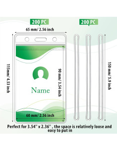 200 Etiquetas de Equipaje Transparentes Zonon ID a Prueba de Agua 2