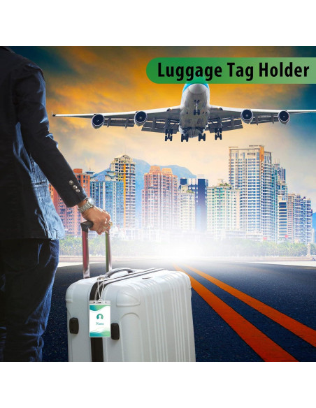 200 Etiquetas de Equipaje Transparentes Zonon ID a Prueba de Agua