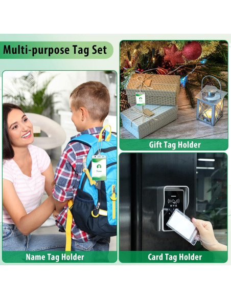 200 Etiquetas de Equipaje Transparentes Zonon ID a Prueba de Agua