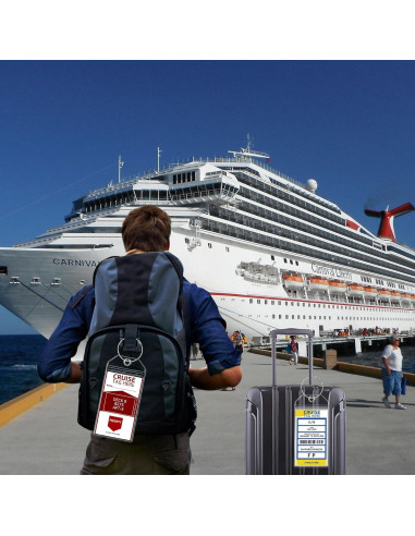 5 Sujetadores de Etiquetas de Equipaje FUNMCAN Transparentes