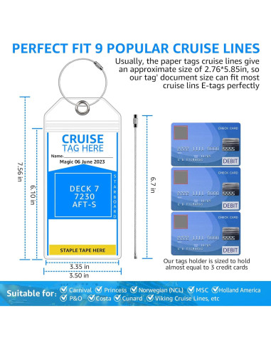 5 Sujetadores de Etiquetas de Equipaje FUNMCAN Transparentes