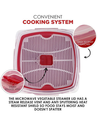 Vaporera de Microondas EXULTIMATE para Verduras y Arroz 414g