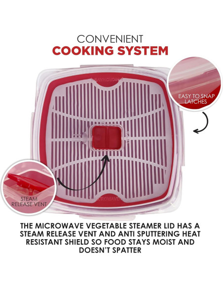Vaporera de Microondas EXULTIMATE para Verduras y Arroz 414g