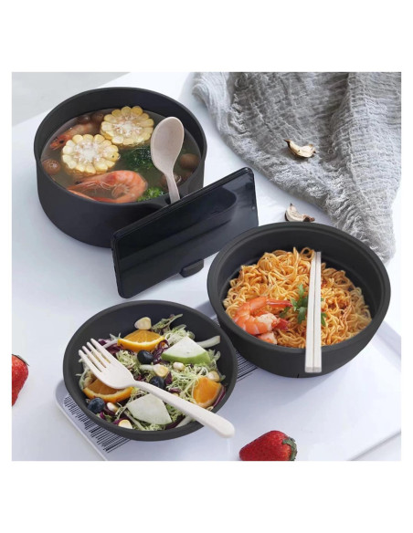 Juego de Tazones de Ramen Bgieaug para Microondas 1000ml