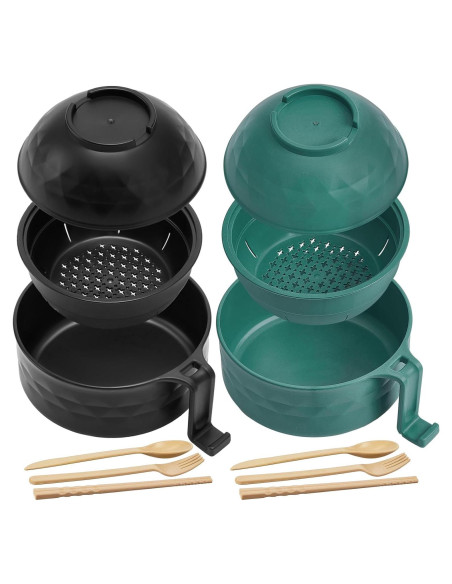 Juego de 2 Tazones de Ramen Romooa 33 oz Microondas