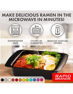 Cocinero de Ramen Rápido Rapid Brands 2 Porciones Rojo 2
