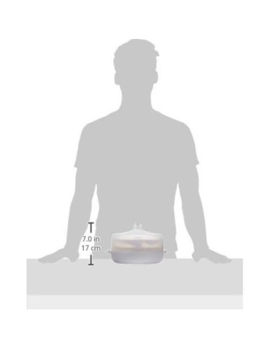 Cocedor y Vaporera de Idli Milton HC-207 para Microondas, 12 Idlis