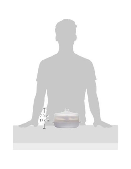 Cocedor y Vaporera de Idli Milton HC-207 para Microondas, 12 Idlis