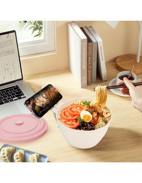 Juego de Tazones para Ramen Shopwithgreen 1.42L Rosa