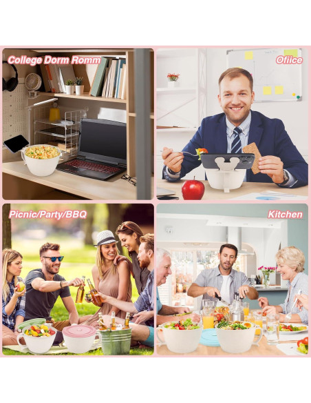 Juego de Tazones para Ramen Shopwithgreen 1.42L Rosa