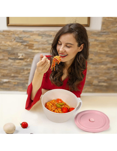Juego de Tazones para Ramen Shopwithgreen 1.42L Rosa