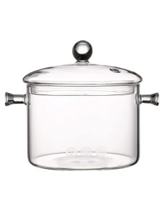 Olla de vidrio Vaguelly 1500ml con tapa para cocinar