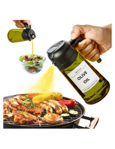 Botella Dispensadora de Aceite AATTCIF 16oz Verde Oscuro 2 en 1