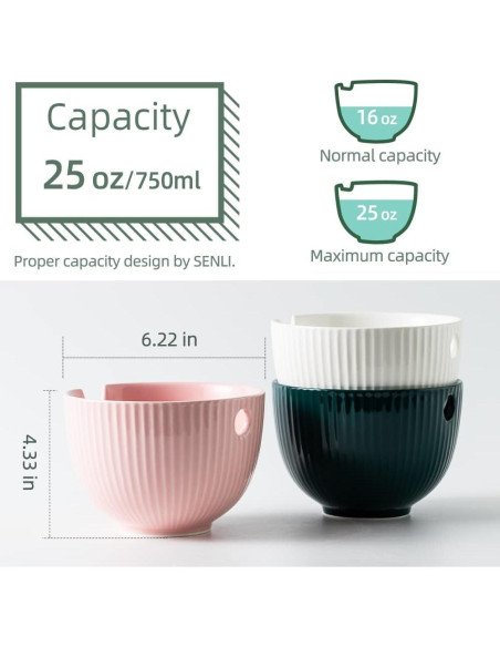 Tazón de Ramen Cerámica KAMAIDI 800 ML Blanco con Palillos