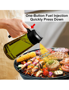 Botella Dispensadora de Aceite AATTCIF 16oz Verde Oscuro 2 en 1 2