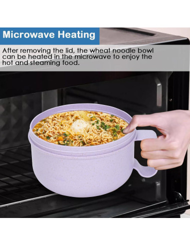 Tazón de Ramen Ronanemon 850 ML con Tapa y Asa Verde