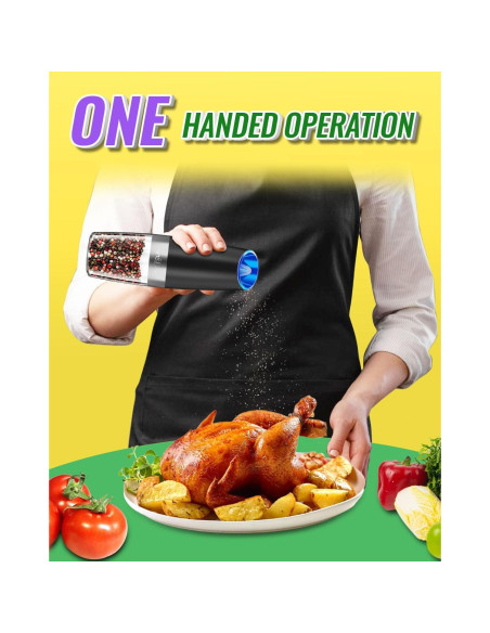 Molinillos Eléctricos de Sal y Pimienta Rongyuxuan Automáticos