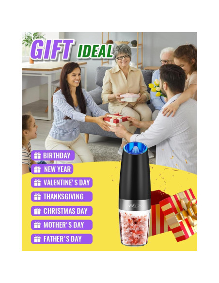 Molinillos Eléctricos de Sal y Pimienta Rongyuxuan Automáticos