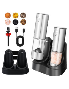 Juego de Molinillos Eléctricos HZTzone Acero Inoxidable 95ml