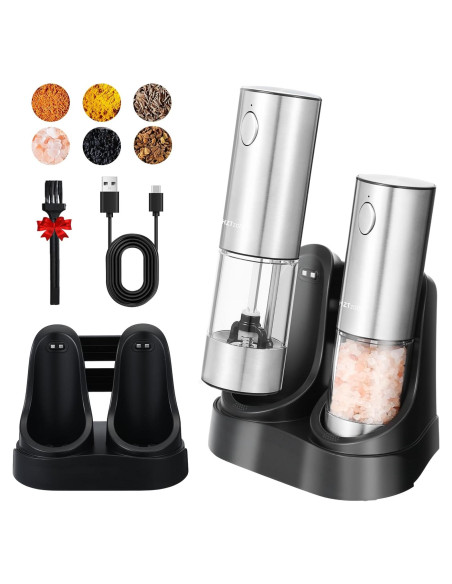 Juego de Molinillos Eléctricos HZTzone Acero Inoxidable 95ml