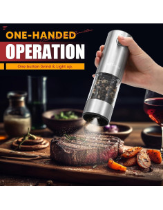 Juego de Molinillos Eléctricos HZTzone Acero Inoxidable 95ml 2