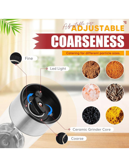 Juego de Molinillos Eléctricos HZTzone Acero Inoxidable 95ml