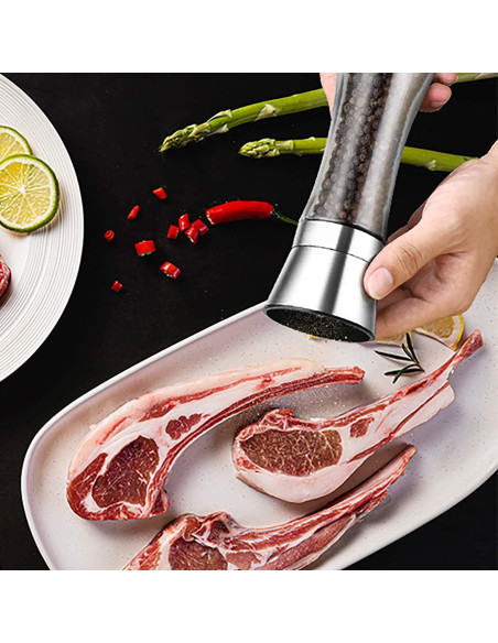 Molino de Sal y Pimienta Herda Acero Inoxidable 2 Piezas