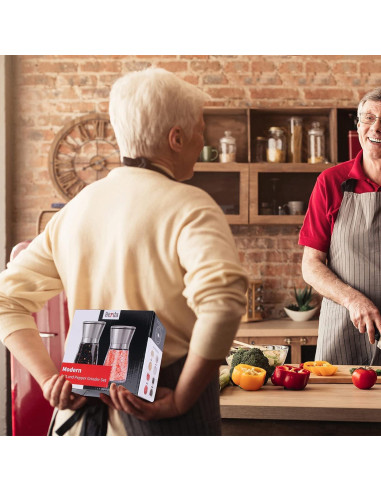 Molino de Sal y Pimienta Herda Acero Inoxidable 2 Piezas