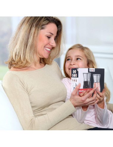 Molino de Sal y Pimienta Herda Acero Inoxidable 2 Piezas