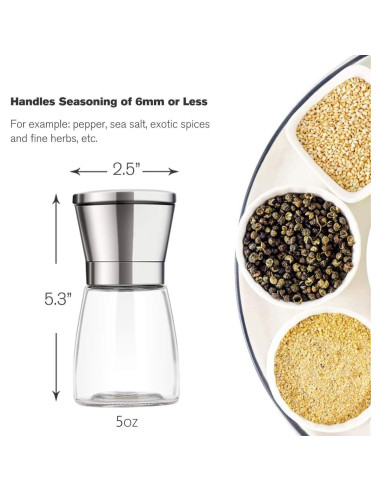 Molino de Sal y Pimienta Bonris Acero Inoxidable 5 Niveles