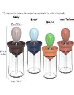 Dispensador de Aceite TINMIX 180ml con Brocha de Silicona Gris 2