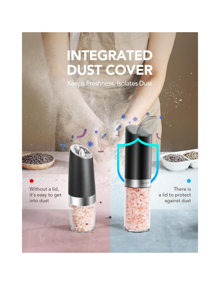 Molinillos Eléctricos de Sal y Pimienta Sangcon XL Automáticos