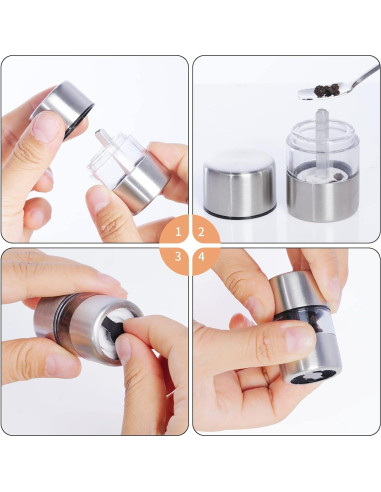 Juego de 4 Molinillos de Sal y Pimienta Miayon 5 cm