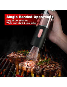 Juego de Molinillos de Sal y Pimienta Eléctricos BeEcone 2 Piezas 2