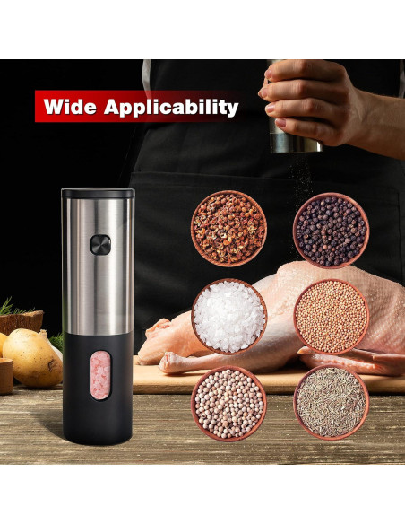 Juego de Molinillos de Sal y Pimienta Eléctricos BeEcone 2 Piezas