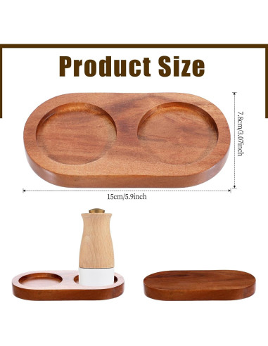 Bandeja de Madera para Molinillos de Sal y Pimienta FdcLixuvol