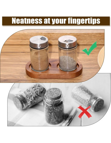 Bandeja de Madera para Molinillos de Sal y Pimienta FdcLixuvol