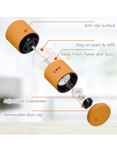 Juego de Molinillos de Sal y Pimienta LHS Acero Inoxidable 2