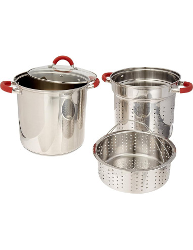 Cocinero Multifuncional ExcelSteel 8 Qt Acero Inoxidable