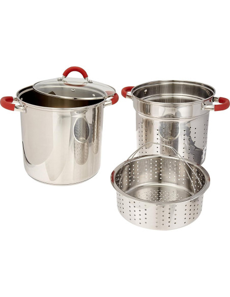 Cocinero Multifuncional ExcelSteel 8 Qt Acero Inoxidable