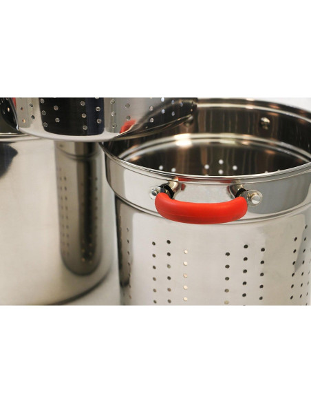 Cocinero Multifuncional ExcelSteel 8 Qt Acero Inoxidable